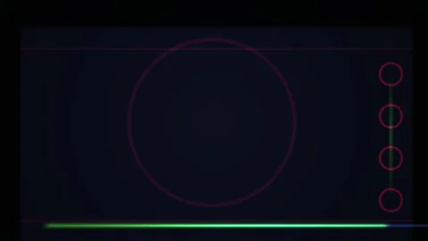 Abstract Digital Interface with Glowing Circular HUD Elements and Data Load.. Stock Footage 341783595