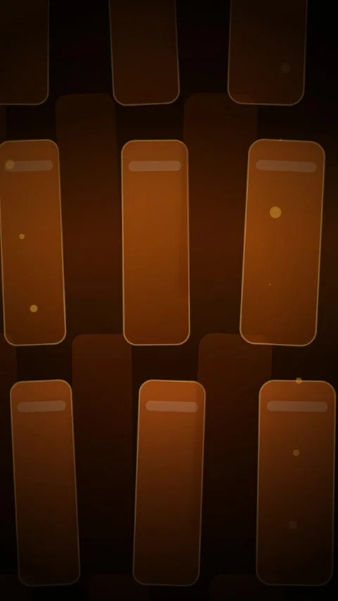 Abstract Digital Interface with Glowing Orange Rectangular Elements Stock Footage 346205155