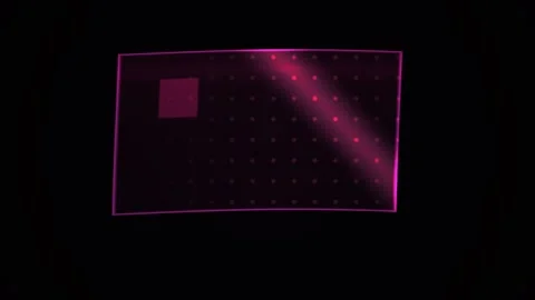 Abstract Digital Interface with Glowing Pink Geometric Data Patterns. Stock Footage 341783607