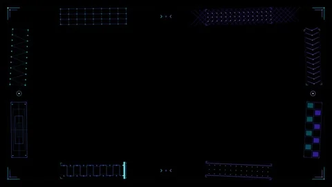 Abstract Digital Interface HUD Overlay Video stock 347004493