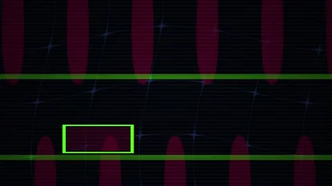 Abstract Digital Interface with Moving Green Rectangular Selection Boxes an.. Stock Footage 340504668