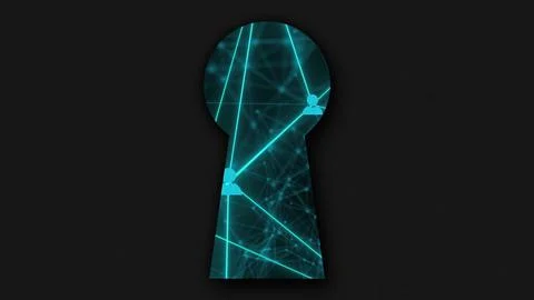 Abstract digital keyhole 库存插图