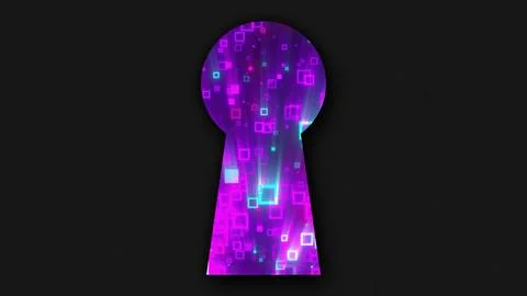 Abstract digital keyhole Stock Illustration