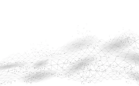 Abstract digital landscape 3D blue background. Information code flow data Stock Illustration