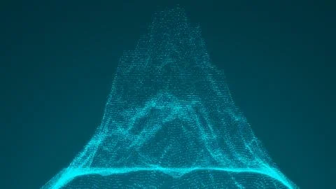 Abstract digital landscape. 3d render Stock Illustration