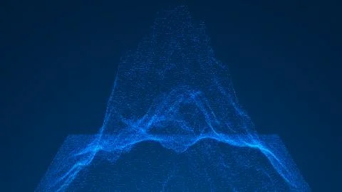 Abstract digital landscape. 3d render イラスト素材