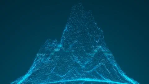 Abstract digital landscape. 3d render イラスト素材