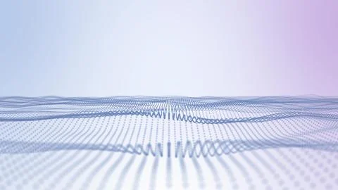 Abstract Digital Landscape with Blue Dots Stock Photos