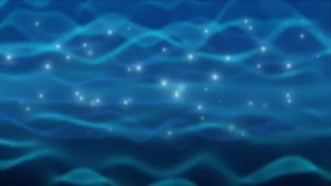 Abstract digital landscape with a field of electronic particles. The concept of Stock Footage 166437217