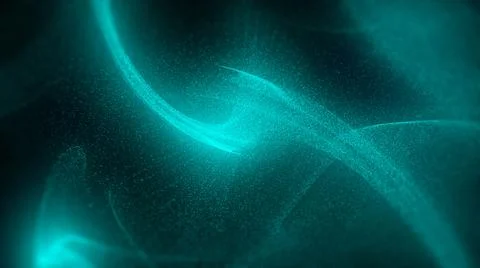 Abstract digital landscape with flowing particles. Cyber or technology Illustrazione stock