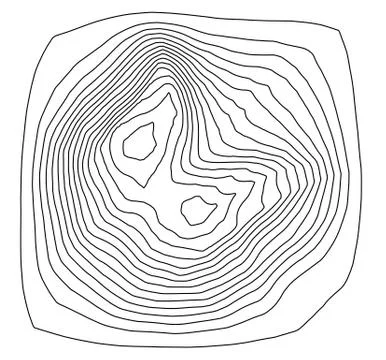 Abstract digital landscape outline. Vector Stock Illustration