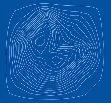 Abstract digital landscape outline. Vector Stock Illustration