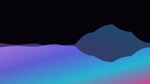 Abstract digital landscape with smooth blue and purple gradient color waves Видео 338310146