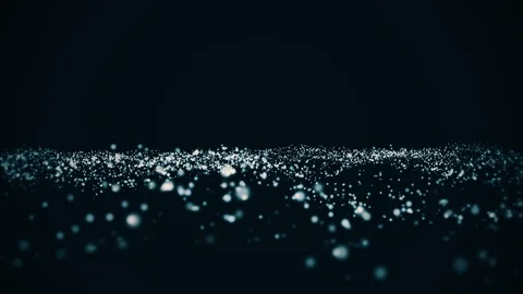 Abstract Digital Landscape wave particle dots technology futuristic data Video stock 126558057