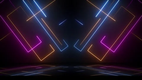 Abstract Digital Laser Beams and Glowing Streaks | Futuristic Motion 4K 動画素材 304949178