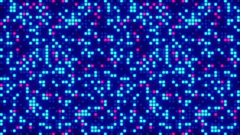 Abstract Digital LED Grid Background with Glowing Blue and Pink Pixels Stock Footage 337880439