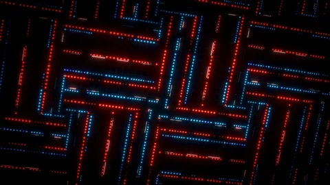 Abstract Digital Led Lights Technology Animation Stock Footage 123780500