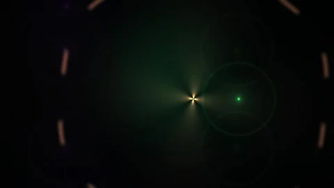 Abstract Digital Light Burst with Rotating Circular Particle Elements. Video stock 341806882
