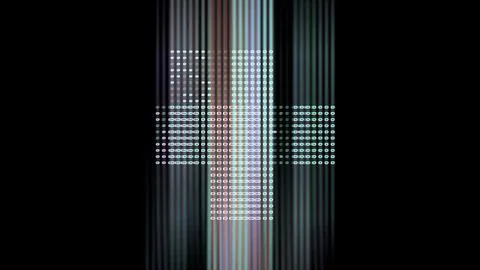 Abstract digital light display with colorful LED patterns. Modern technology Stock Illustration