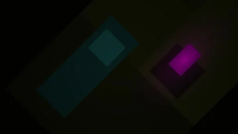 Abstract digital light effect with glowing neon rectangular shapes in dark .. Stock Footage 334447724