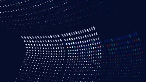 Abstract Digital Light Matrix Futuristic Technology Background Stock Illustration