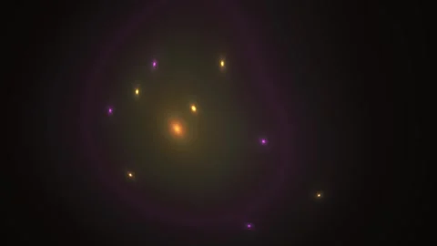 Abstract Digital Light Particles Moving in Dark Space. Stock-Footage 341783877