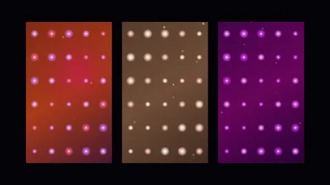 Abstract Digital Light Pattern Displaying Warm and Cool Colors in Grid Arrangeme Stock Footage 348858606