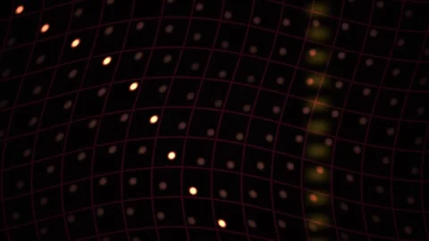 Abstract digital light pattern with glowing particles moving across a dark .. Stock Footage 340504965