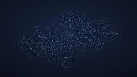 Abstract digital light pattern with glowing dots and lines Stock Illustration