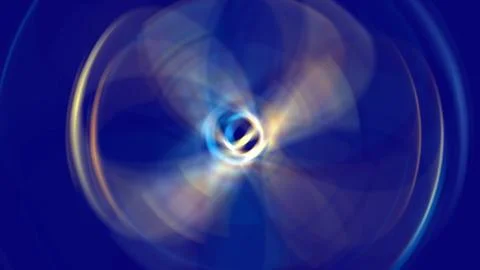 Abstract digital light swirl with vibrant blue hues. Dynamic motion design for Stock Illustration