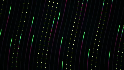 Abstract digital light trails on black. Stock Footage 339987354