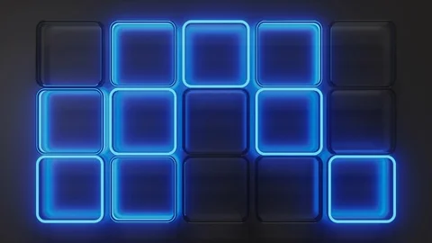 Abstract Digital Lights Cubes Stock Footage 123077592