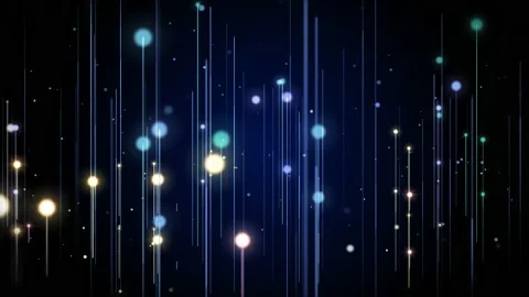 Abstract digital line dot and bokeh light effect 4K motion background. Stock Footage 225211712