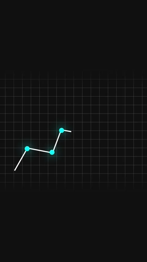 Abstract digital line graph animation showing growth and progress over time.. Stock Footage 331811742