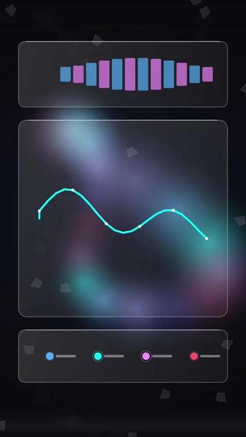 Abstract digital line graph displaying market trends and statistics for tec.. Stock Footage 344948327