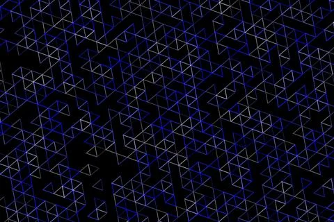 Abstract digital lines and cubes on dark background Stock Illustration
