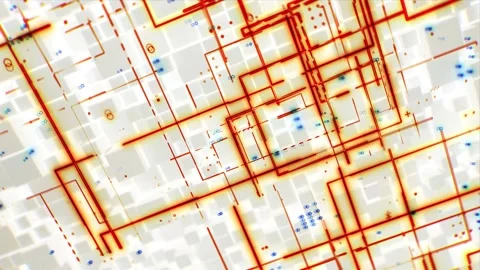 Abstract digital lines and grid pattern Stock Footage 289110974