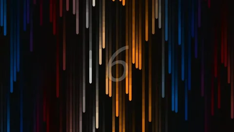 Abstract Digital Lines Background Featuring Number Nine for Data Visualizatio Stock Footage 342203503