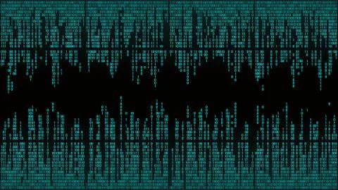 Abstract with digital lines, binary code, matrix background with digits, frame 스톡 일러스트