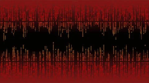 Abstract with digital lines, binary code, matrix background with digits, frame 库存插图