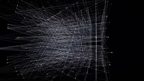 Abstract digital lines form a complex network against a Stock Footage 340044774