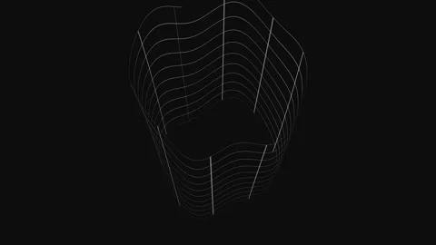Abstract digital lines forming a subtle wave pattern during a slow camera p.. Stock Footage 341541658