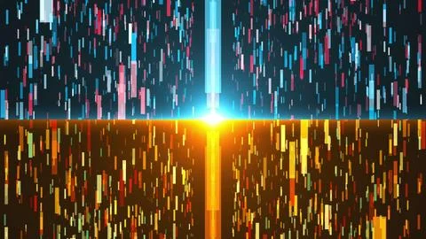 Abstract Digital Lines Stock Illustration