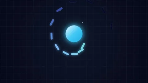 Abstract Digital Loading Animation with Circular Progress Stock Footage 347012520