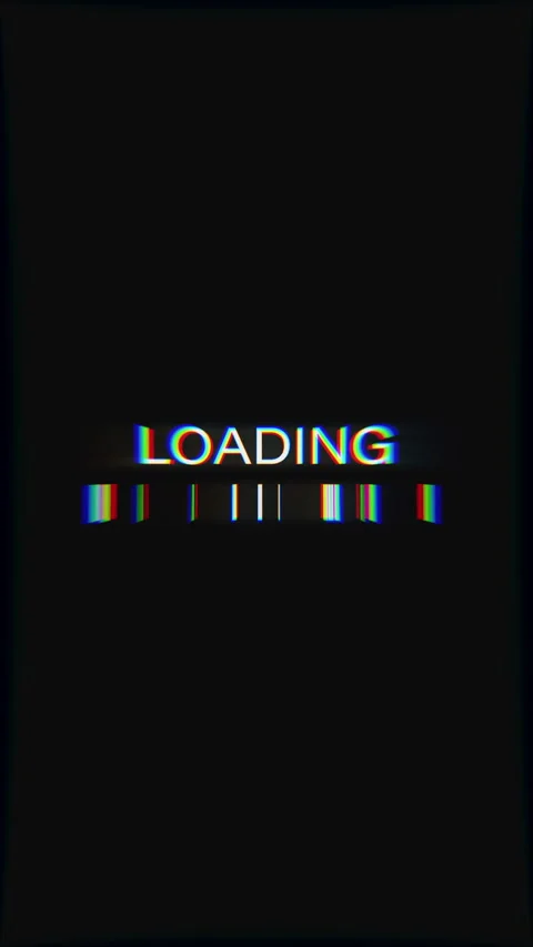 Abstract digital loading animation with glitching RGB lines on black background, Stock Footage 328697878