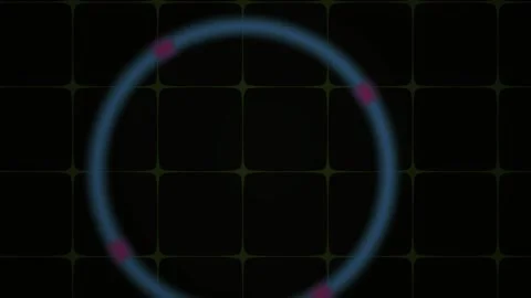 Abstract Digital Loading Animation with Rotating Circular Progress Bar and .. Stock Footage 340504995