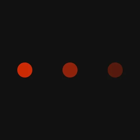 Abstract Digital Loading Animation with Three Red Pulsing Dots on a Black B.. Vídeo Stock 329183227