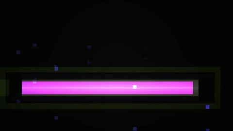 Abstract Digital Loading Bar Animation with Glowing Pink Energy Pulse. Stock Footage 334447889