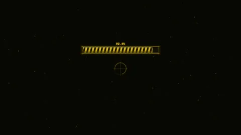 Abstract digital loading bar animation on dark background with small glowin.. Stock Footage 341679339