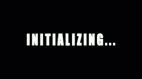 Abstract digital loading bar animation with repeating text against a dark b.. Video stock 344290203